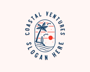 Beach Resort Island logo design