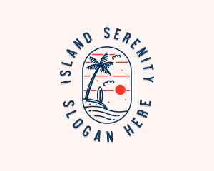 Beach Resort Island logo design