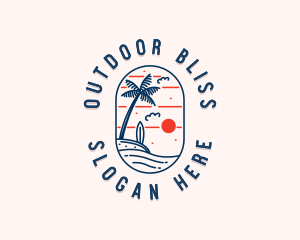 Beach Resort Island logo design