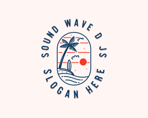 Beach Resort Island logo design