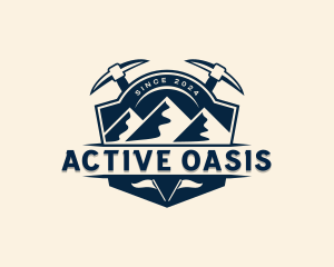 Pickaxe Mountain Adventure logo design