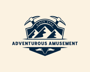 Pickaxe Mountain Adventure logo design