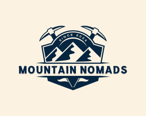 Pickaxe Mountain Adventure logo design