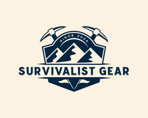 Pickaxe Mountain Adventure logo design