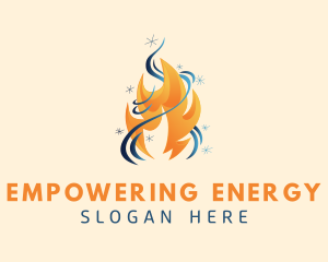 Heat & Cool Energy logo design