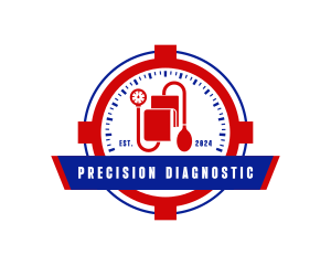 Medical Diagnostic Sphygmomanometer logo design