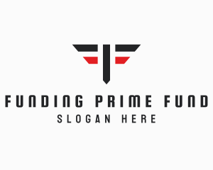 Modern Wings Letter F logo design