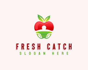 Apple Fresh Fruit logo design