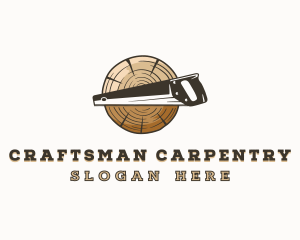 Wood Saw Carpenter logo