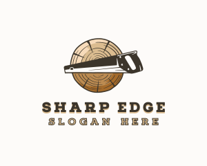 Wood Saw Carpenter logo design