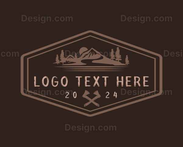 Brown Hexagon Adventure Logo