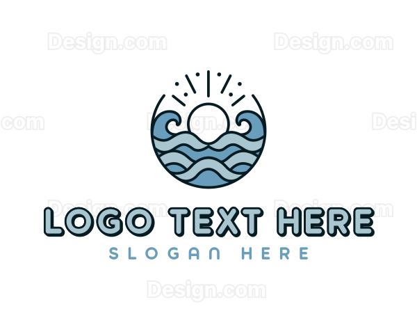 Beachwear Sea Waves Logo