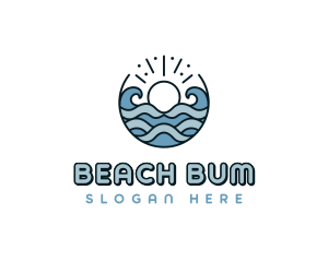 Beachwear Sea Waves logo design