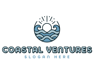 Beachwear Sea Waves logo design