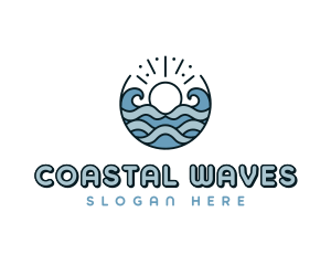 Beachwear Sea Waves logo design