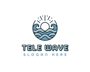 Beachwear Sea Waves logo design