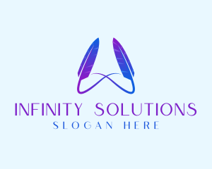 Quill Pen Infinity logo design