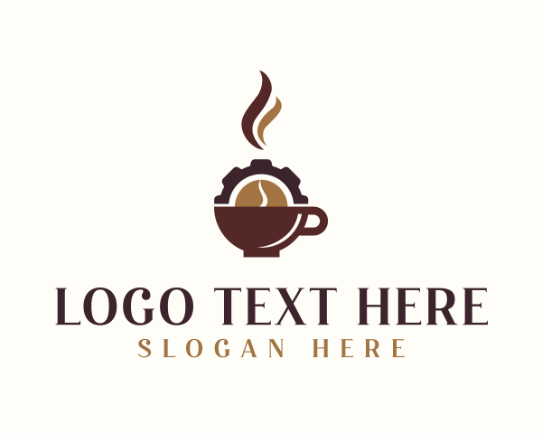 Coffee Cup Cog logo