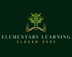 Book Learning Tree logo design