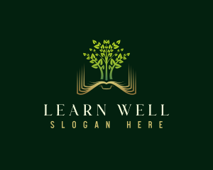 Book Learning Tree logo design