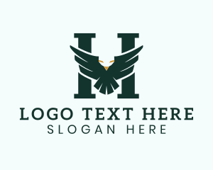 Eagle Letter H Wings logo