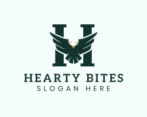 Eagle Letter H Wings logo design