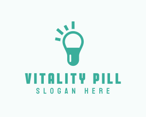 Capsule Light Bulb logo design