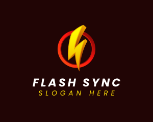 Flash Lightning Energy logo design