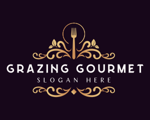 Luxury Fork Restaurant logo design