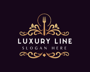 Luxury Fork Restaurant logo design