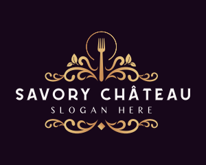 Luxury Fork Restaurant logo design