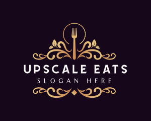 Luxury Fork Restaurant logo design