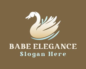 Elegant Gradient Swan logo design