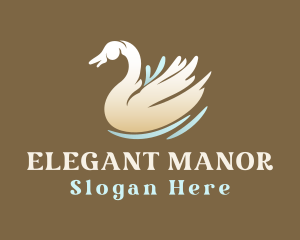 Elegant Gradient Swan logo design