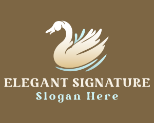 Elegant Gradient Swan logo design