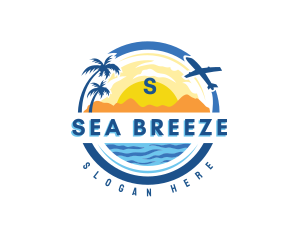 Beach Travel Vacation logo design