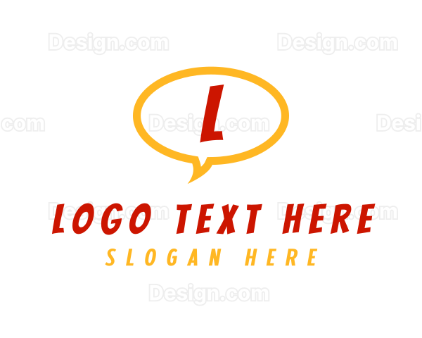 Comic Speech Bubble Logo