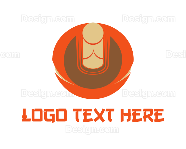 Orange Zen Buddha Logo