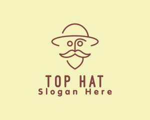 Old Man Traveler Hat logo design