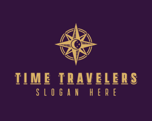 Night Travel Compass   logo design