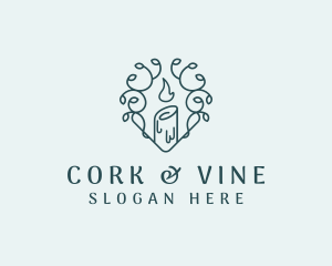 Vines Candle Decoration logo design