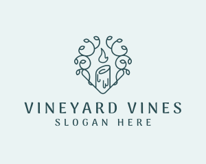 Vines Candle Decoration logo design