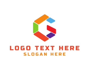 Shape - Colorful G Shape logo design
