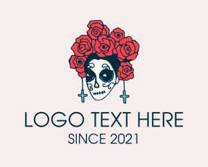 Woman Dia Los Muertos  logo