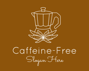 Coffee Moka Pot Leaf logo design