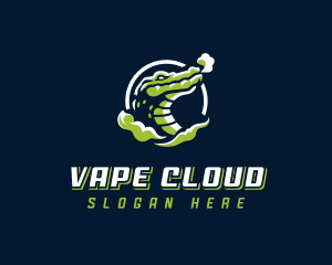 Alligator Smoking Vape logo design