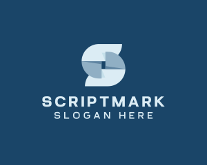 Industrial Origami Letter S logo design