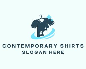 Shirt Laundry Cleaning logo design