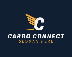 Express Wings Cargo Logistics logo design