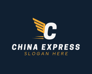 Express Wings Cargo Logistics logo design